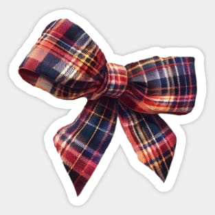 Plaid Bow - Autumn Sticker